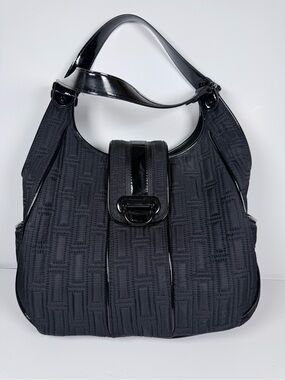 Vera Bradley Black Quilted Shoulder Bag Handbag READ